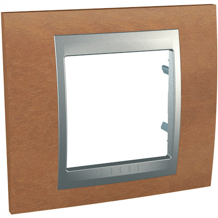 Schneider Electric MGU66.002.0M2 UNICA TOP РАМКА 1-постовая, АЛЮМИНИЙ/ВИШНЯ