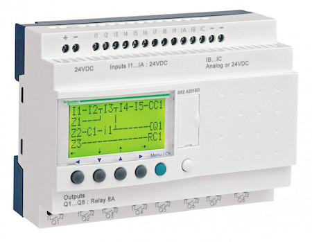 Schneider Electric SR2A201BD ZELIO LOGIC РЕЛЕ КОМПАКТ 20ВХ/ВЫХ =24В