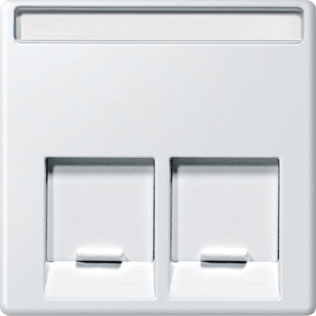 Schneider Electric MTN469919 MERTEN ЦЕНТР.ПЛАТА д/розеток с разъемом RJ45 2 поста, ПОЛ.БЕЛЫЙ,SM