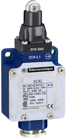 Schneider Electric КОНЦЕВОЙ ВЫКЛЮЧАТЕЛЬ РОЛИК-ПЛУНЖЕР XCKL102