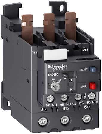 Schneider Electric LRD380 ТЕПЛОВОЕ РЕЛЕ ПЕРЕГРУЗКИ С БЛОКОМ EVERLINK 62-80А КЛАСС 10A