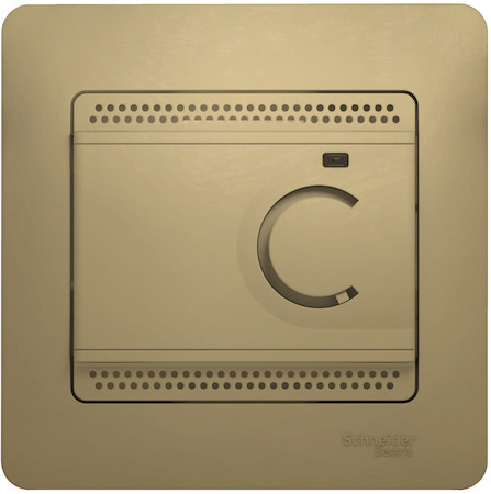 Schneider Electric GSL000438 GLOSSA ТЕРМОСТАТ электрон.теплого пола с датчиком,от+5до+50°C,10A,в сборе, ТИТАН
