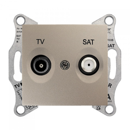 Schneider Electric SDN3401268 SEDNA TV/SAT РОЗЕТКА проходная, 8dB, ТИТАН
