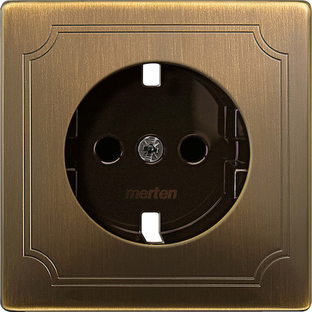 Schneider Electric MTN2330-4143 MERTEN ЦЕНТР.ПЛАТА д/механизма розетки, АНТИЧНАЯ ЛАТУНЬ, QF SD