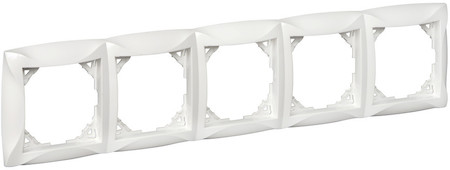 Schneider Electric WDE000105 ДУЭТ 5-постовая РАМКА, БЕЛЫЙ