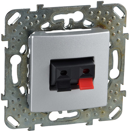 Schneider Electric MGU5.486.30ZD UNICA TOP АУДИОРОЗЕТКА, АЛЮМИНИЙ