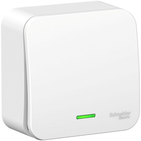 Schneider Electric BLNVA106111 BLANCA О/У 1-клавишный ПЕРЕКЛЮЧАТЕЛЬ (cх.6) с подсв.ИЗОЛ.ПЛ,10А,250B,БЕЛЫЙ
