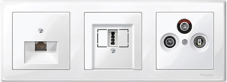 Schneider Electric MTN478319 MERTEN M-Smart РАМКА 3 поста, ПОЛ.БЕЛЫЙ, SM