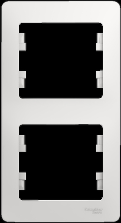 Schneider Electric GSL000106 GLOSSA 2-постовая РАМКА, вертикальная, БЕЛЫЙ