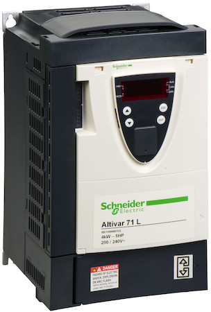 Schneider Electric ATV71LU40M3Z ПРЕОБР ЧАСТ ATV71L 4КВТ ЭМС 240В БЕЗ Г