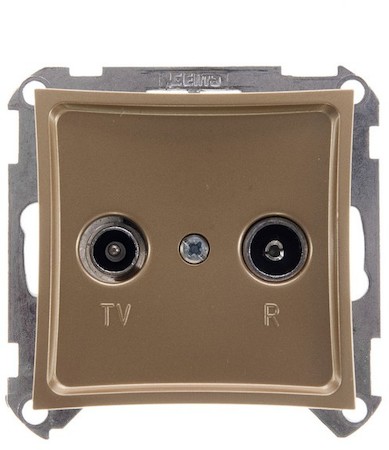 Schneider Electric WDE000497 ДУЭТ TV-R РОЗЕТКА оконечная 8DB, механизм, ШАМПАНЬ