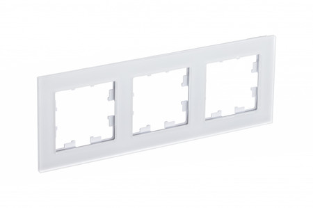 Schneider Electric ATN330103 ATLASDESIGN NATURE 3-постовая РАМКА, МАТОВОЕ ОРГАНИЧЕСКОЕ СТЕКЛО БЕЛЫЙ