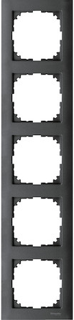Schneider Electric MTN4050-3614 MERTEN M-Pure РАМКА 5 постов, АНТРАЦИТ, SM