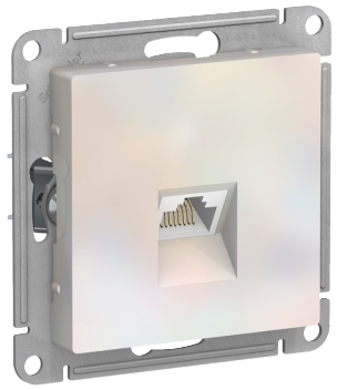 Schneider Electric ATN000486 ATLASDESIGN РОЗЕТКА компьютерная RJ45, кат. 6A, механизм, ЖЕМЧУГ