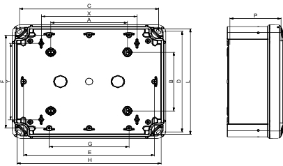 Schneider Electric NSYTBS1176 ПЛАСТИКОВАЯ КОРОБКА 116X74X62 ABS
