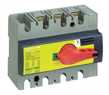 Schneider Electric 28924 ВЫКЛЮЧАТЕЛЬ-РАЗЪЕД. INS100 3П КРАС.-ЖЕЛТ.
