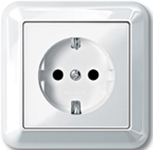 Schneider Electric MTN2301-1219 Розетка с з/к, без шторок, бел