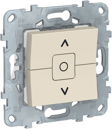 Schneider Electric NU520844 UNICA NEW выключатель для жалюзи, 2-клавишный, сх. 4, бежевый