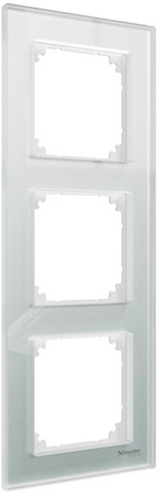 Schneider Electric MTN4030-3220 MERTEN M-Elegance РАМКА стеклянная 3 поста, БЕЛЫЙ КРИСТАЛЛ, SM