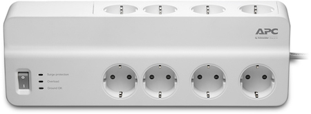 Schneider Electric PM8-RS Сетевой фильтр на 8 розеток, длина кабеля 2 метра, 2690 Джоулей