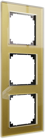 Schneider Electric MTN4030-3241 MERTEN M-Elegance РАМКА стеклянная 3 поста, ЗОЛОТО, SM