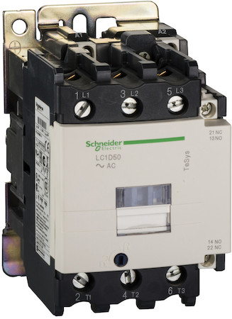 Schneider Electric LC1D50V7 КОНТАКТОР.3Р,50A,НО+НЗ,400V50ГЦ.