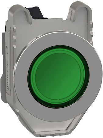 Schneider Electric XB4FVB3 СИГН. ЛАМПА 22ММ 24В ЗЕЛЕНАЯ, ЗАПОДЛИЦО, МЕТАЛЛ