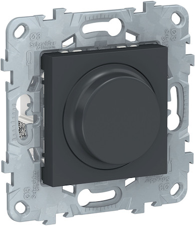 Schneider Electric NU551454 UNICA NEW LED СВЕТОРЕГУЛЯТОР повор-наж, универсальный 5-200Вт, антрацит