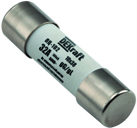 21368DEK Предохранитель цилиндрич. 25A 10x38 ПЦ-102 DEKraft