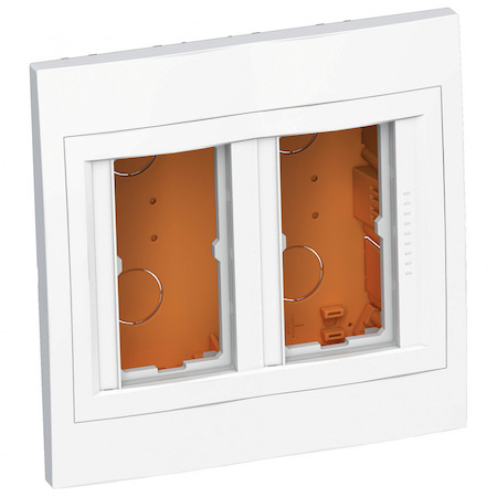 Schneider Electric ALB44464 КОРОБКА СКР.МОНТ 2Х2 ВЕРТ.С РАМКОЙ R9003