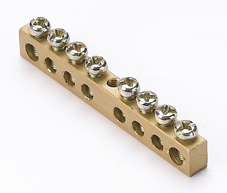 DEKraft 32001DEK Шина нулевая 8 групп/крепеж по центру, сеч. 6x9