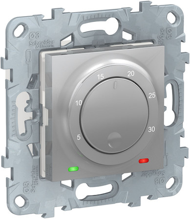 Schneider Electric NU550130 UNICA NEW термостат электронный, 8А, встроенный термодатчик, алюминий
