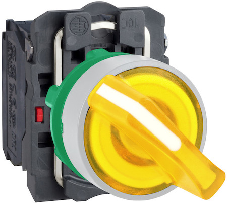 Schneider Electric XB5AK125B5C1 ПЕР-ЛЬ 22ММ 2 ПОЗИЦИИ, 24В ОРАНЖ. С ПОДСВЕТКОЙ, ЗАПОДЛИЦО, 1Н3, ПЛАСТИК C1
