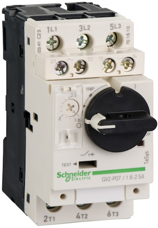 Schneider Electric GV2P06AE11TQ MOTORCIRCUITBREAKER W. AUX. COLPACK A.24