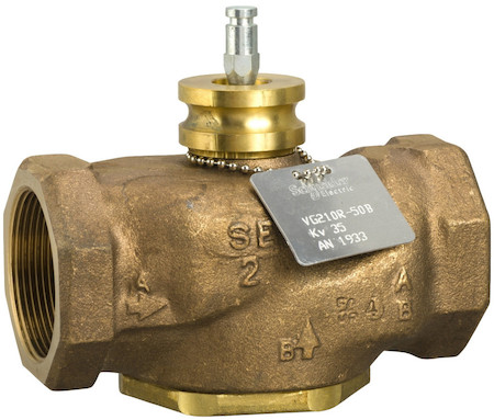 Schneider Electric VG210R-50B Клапан 2-ходовой резьбовой VG210R DN50 Kvs 35 вн.резьба Rp2