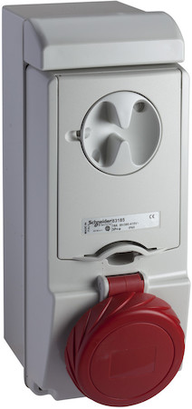 Schneider Electric 83197 НАСТЕННАЯ РОЗЕТКА UNIKA Б/ЗЩ 32A 3PNE 380-415 IP65