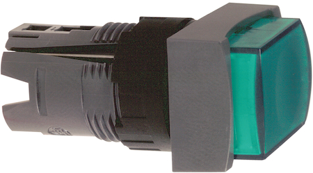 Schneider Electric ZB6DE3 КНОПКА УДЛИН.ПРЯМОУГ.С ПОДСВ.ЗЕЛ.