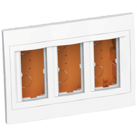 Schneider Electric ALB44466 КОРОБКА СКР.МОНТ 3Х2 ВЕРТ.С РАМКОЙ R9003
