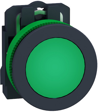 Schneider Electric XB5FVB3 СИГН. ЛАМПА 22ММ 24В ЗЕЛЕНАЯ, ЗАПОДЛИЦО, ПЛАСТИК