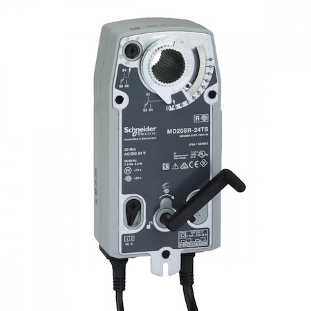 Schneider Electric MD20SR-24TS Привод возд. заслонки с пр/в MD20 SR-24TS, 20Нм,до 4м²,24В,2-поз,КВ 2xSPDT