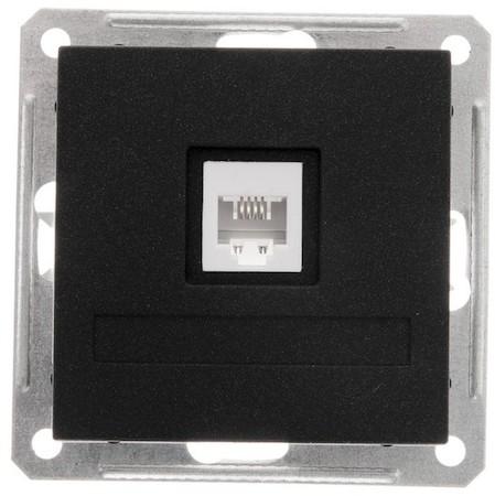 Schneider Electric RSI-152T-6-86 W59 РОЗЕТКА телефонная RJ11, 160В, 1А, механизм, ЧЕРНЫЙ БАРХАТ