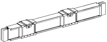 Schneider Electric KTC2000EB740 ПРЯМАЯ СЕКЦИЯ ДЛЯ БОЛТ. ОТВ. БЛОКОВ, 3L+N+PER, Cu, 2000А, L=4000 ММ