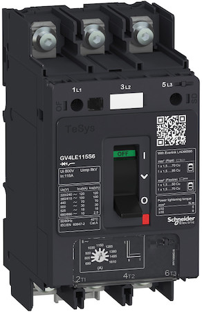 Schneider Electric GV4LE80N6 АВТ.ВЫКЛ GV4LE С МАГНИТНЫМ РАСЦЕПИТЕЛЕМ 80A 50kA ЗАЖИМ ПОД КОЛЬЦ.НАКОНЕЧНИК