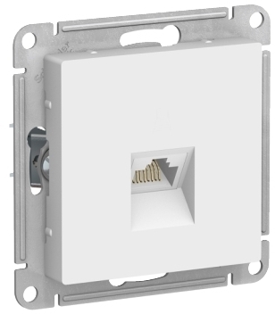 Schneider Electric ATN000186 ATLASDESIGN РОЗЕТКА компьютерная RJ45, кат. 6A, механизм, БЕЛЫЙ