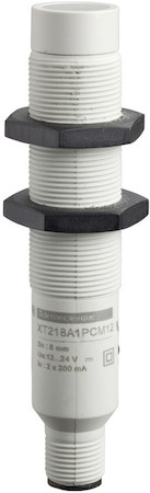 Schneider Electric XT218A1PCM12 ЕМКОСТНОЙ ДАТЧИК, 12-24В, М18,НО, PNP