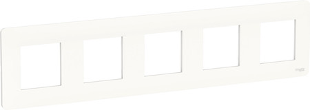 Schneider Electric NU201018 UNICA STUDIO рамка 5-постовая, белый