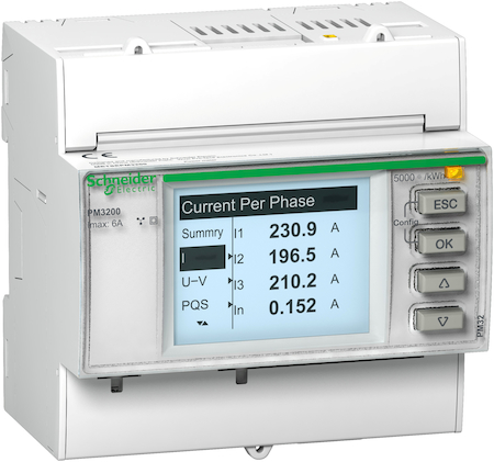 Schneider Electric METSEPM3200RU Измеритель мощности PM3200, до 15-й гармоники, базовая модель
