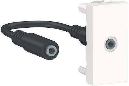Schneider Electric NU343318 UNICA MODULAR розетка Minijack, 1 модуль, белый