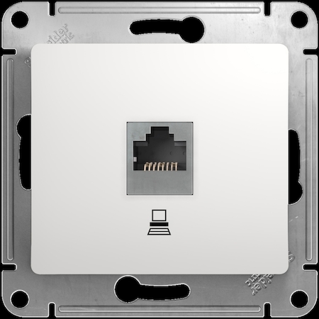 Schneider Electric GSL000181K GLOSSA РОЗЕТКА компьютерная RJ45 кат.5E, механизм, БЕЛЫЙ