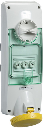 Schneider Electric PKB63V514 ПАНЕЛЬНАЯ РОЗЕТКА UNIKA С ДЕРЖ ПРЕДОХР 63A 3P-E 100-130 IP 65